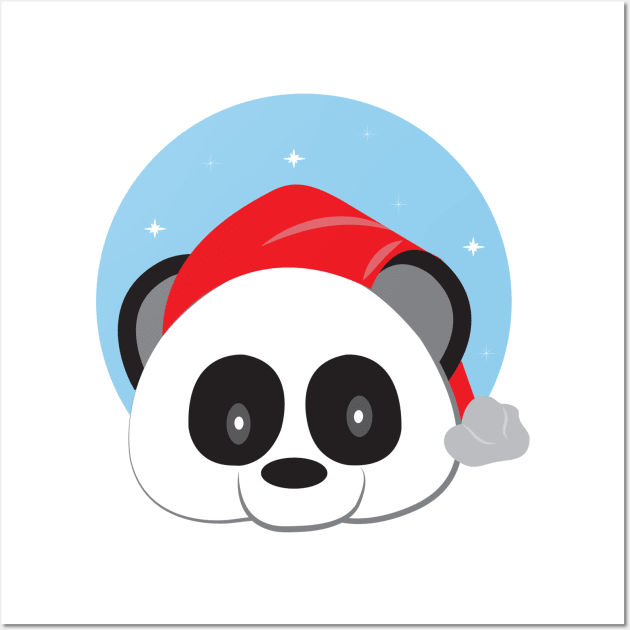 Panda Marry Christmas Wall Art by dddesign